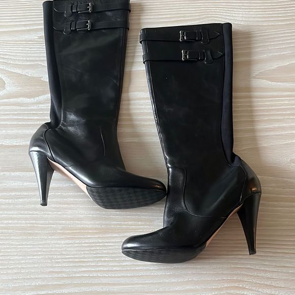 Cole Haan Black Heeled Boots - Picture 1 of 14